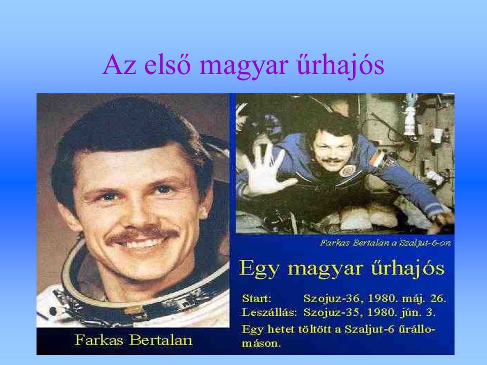 Az első magyar űrhajós