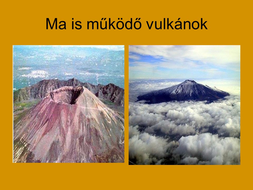 Ma is működő vulkánok