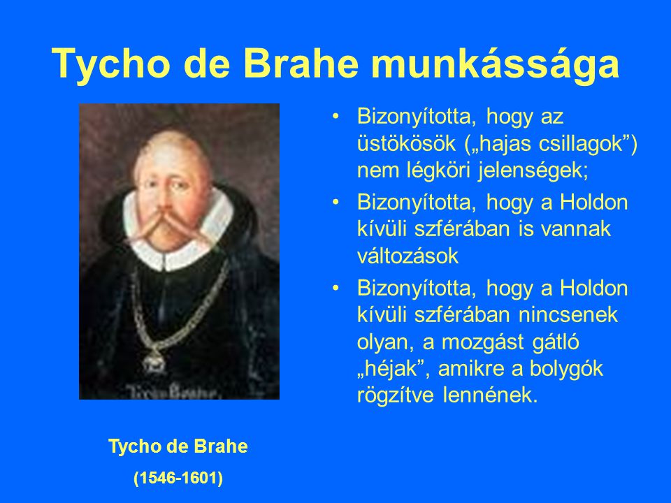 Tycho de Brahe munkássága