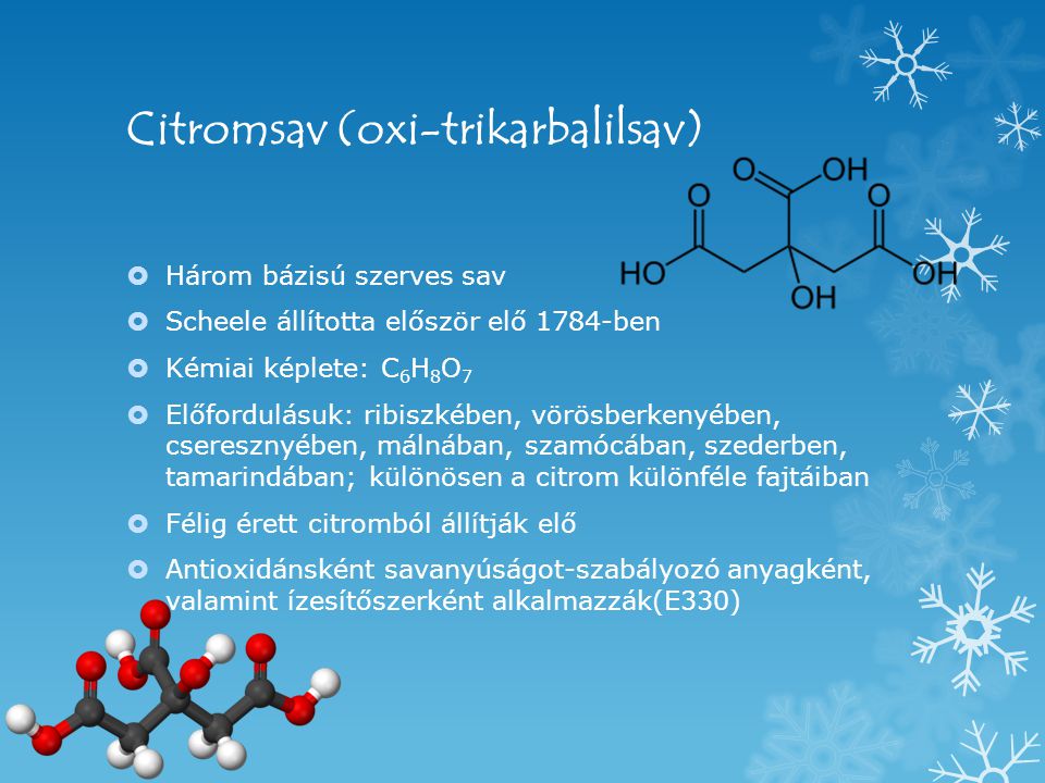 Citromsav (oxi-trikarbalilsav)