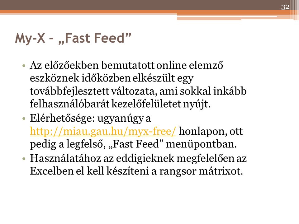 My-X – „Fast Feed
