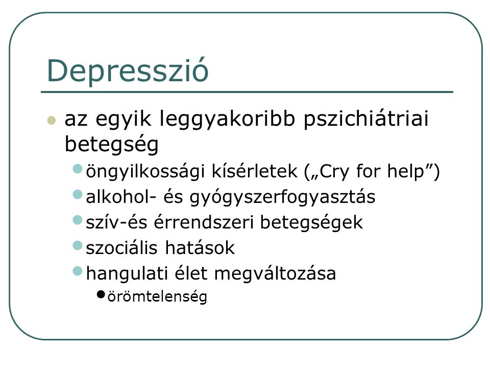 Depresszió az egyik leggyakoribb pszichiátriai betegség