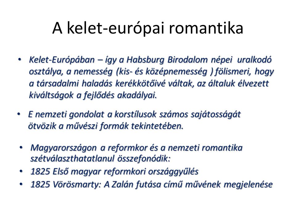 A kelet-európai romantika