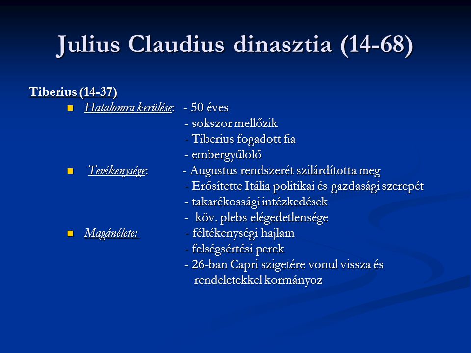 Julius Claudius dinasztia (14-68)
