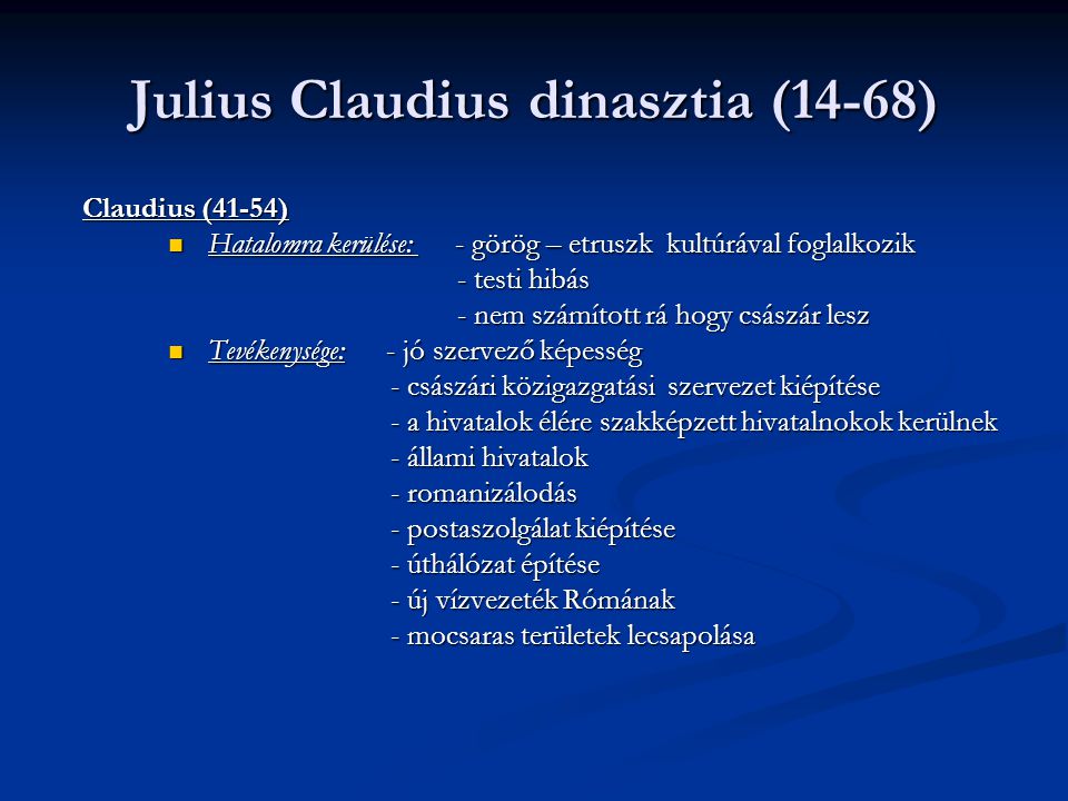 Julius Claudius dinasztia (14-68)