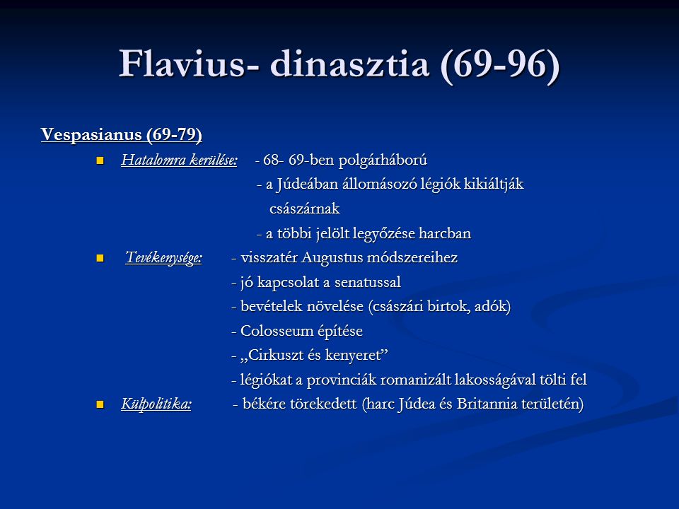 Flavius- dinasztia (69-96)