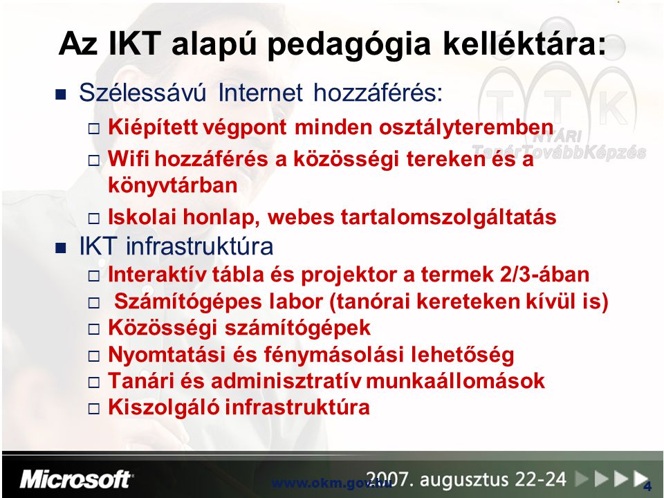 Az IKT alapú pedagógia kelléktára: