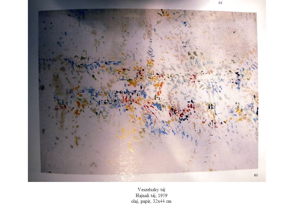 Veszelszky táj Hajnali táj, 1959 olaj, papír, 32x44 cm
