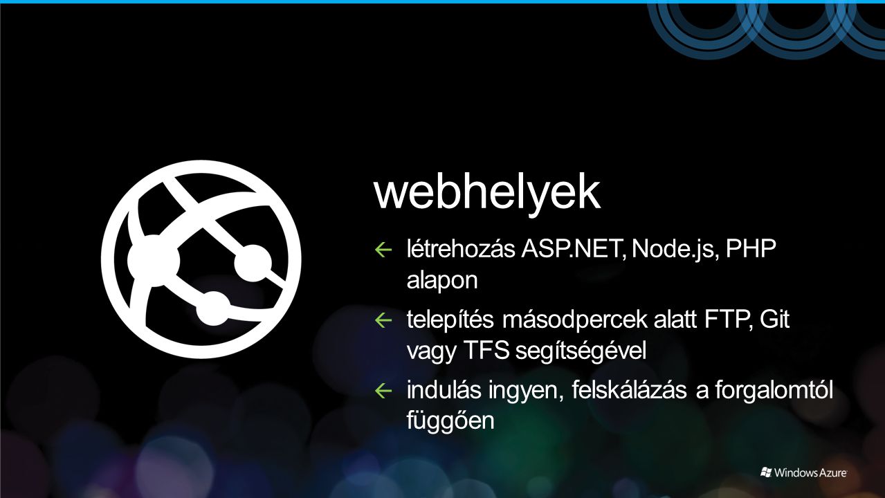 webhelyek létrehozás ASP.NET, Node.js, PHP alapon
