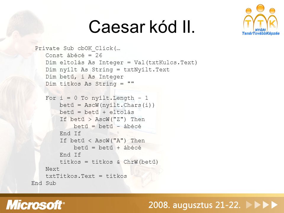 Caesar kód II.