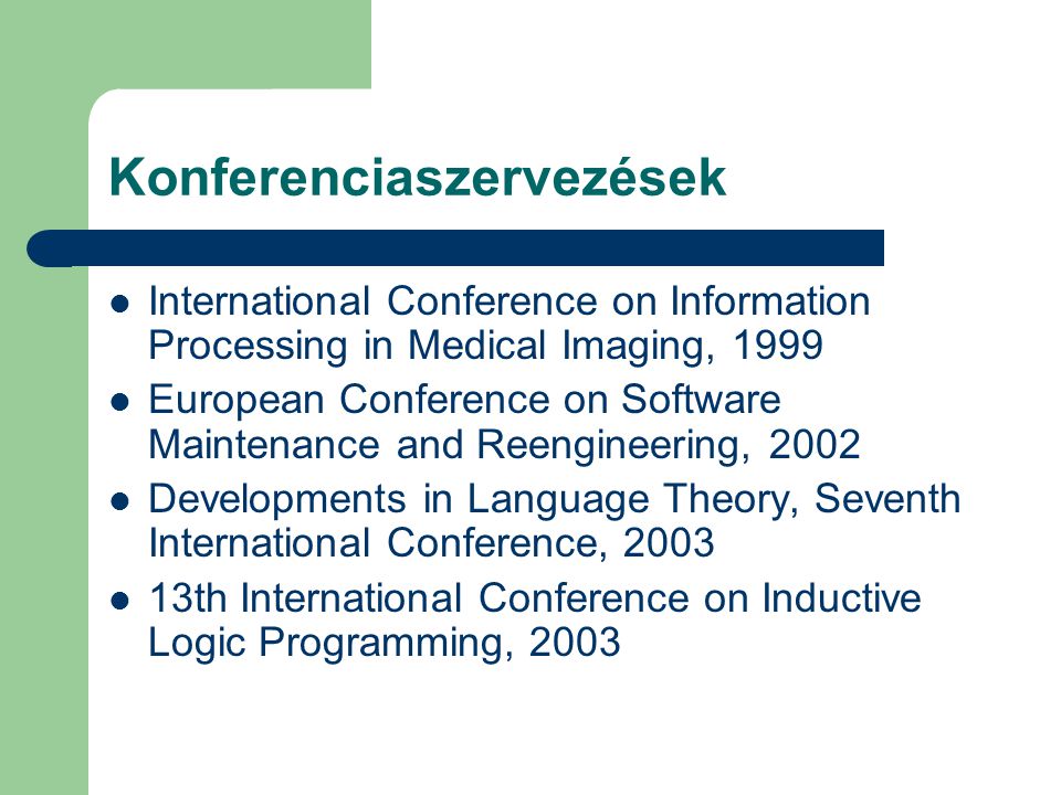 Konferenciaszervezések
