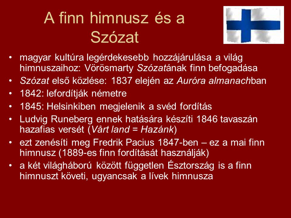 A finn himnusz és a Szózat