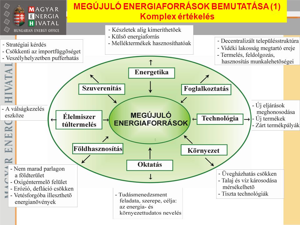 MEGÚJULÓ ENERGIAFORRÁSOK BEMUTATÁSA (1) Komplex értékelés