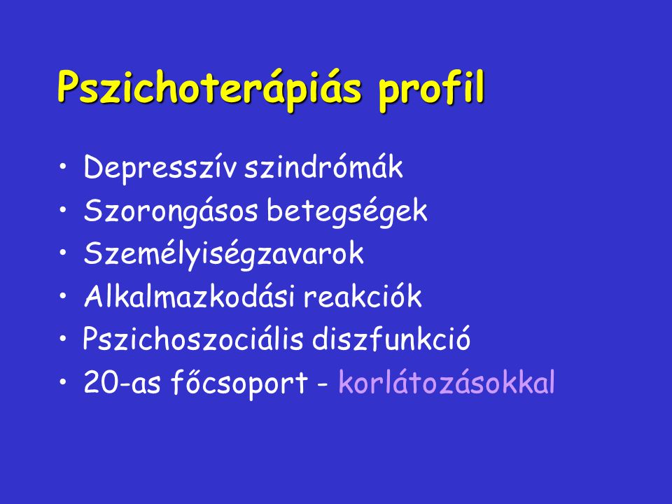 Pszichoterápiás profil