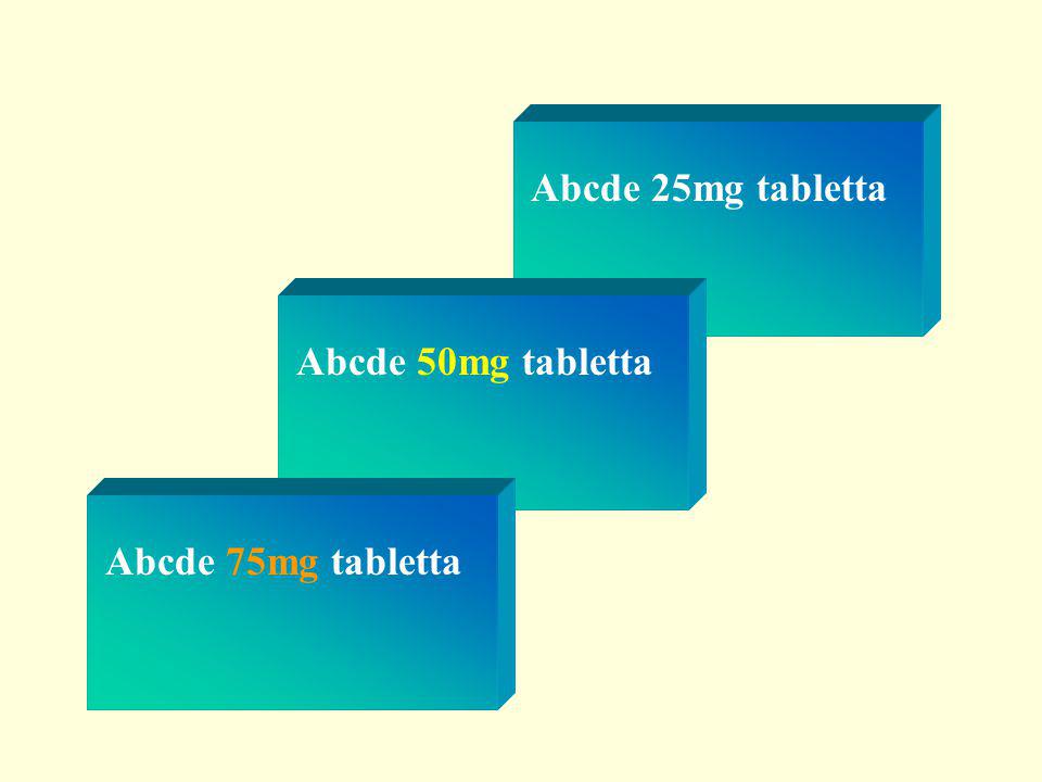 Abcde 25mg tabletta Abcde 50mg tabletta Abcde 75mg tabletta
