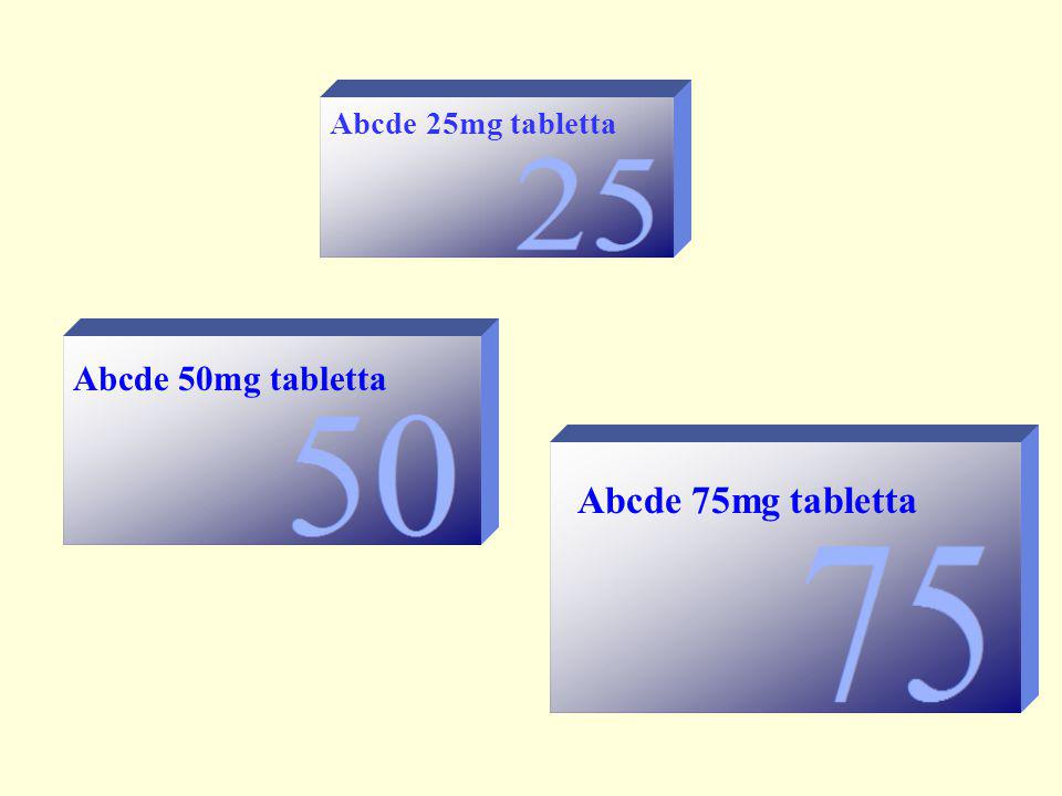 Abcde 25mg tabletta Abcde 50mg tabletta Abcde 75mg tabletta