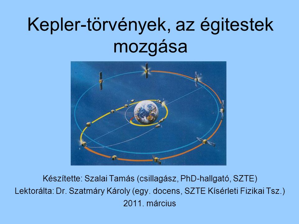 Kepler-törvények, az égitestek mozgása