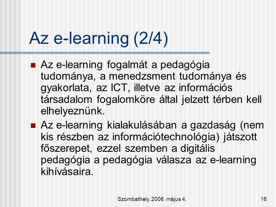 Az e-learning (2/4)