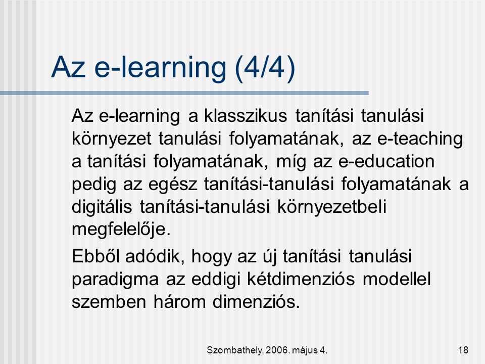 Az e-learning (4/4)