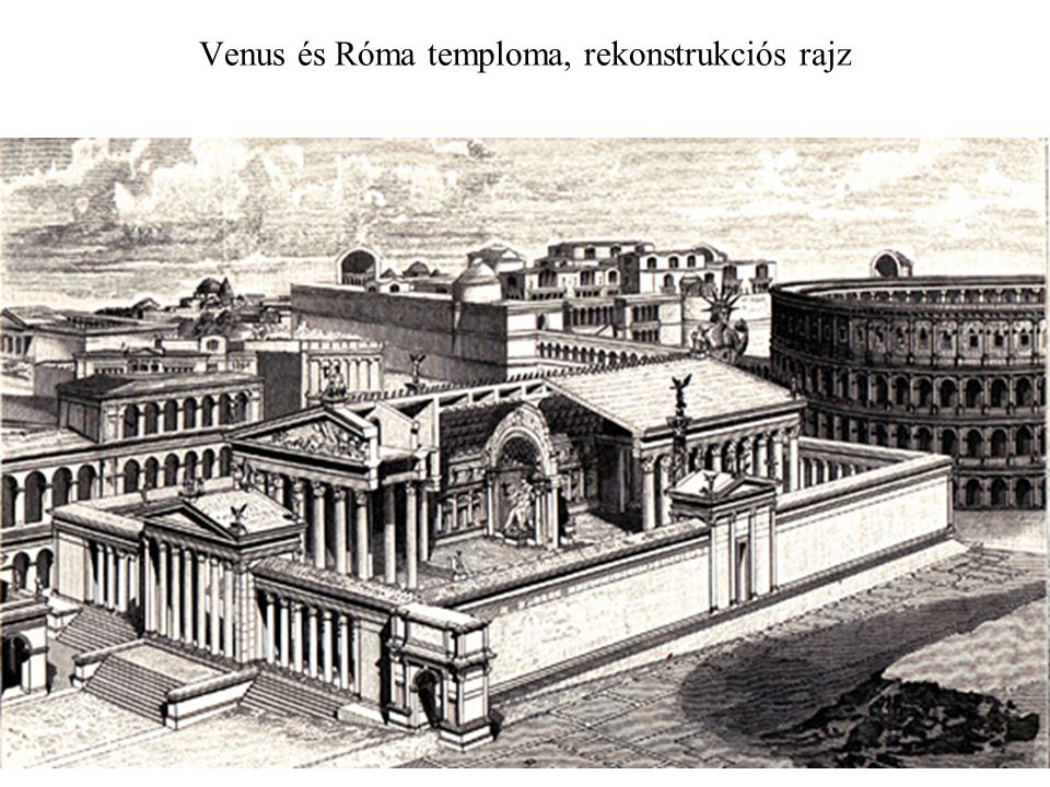 Venus és Róma temploma, rekonstrukciós rajz