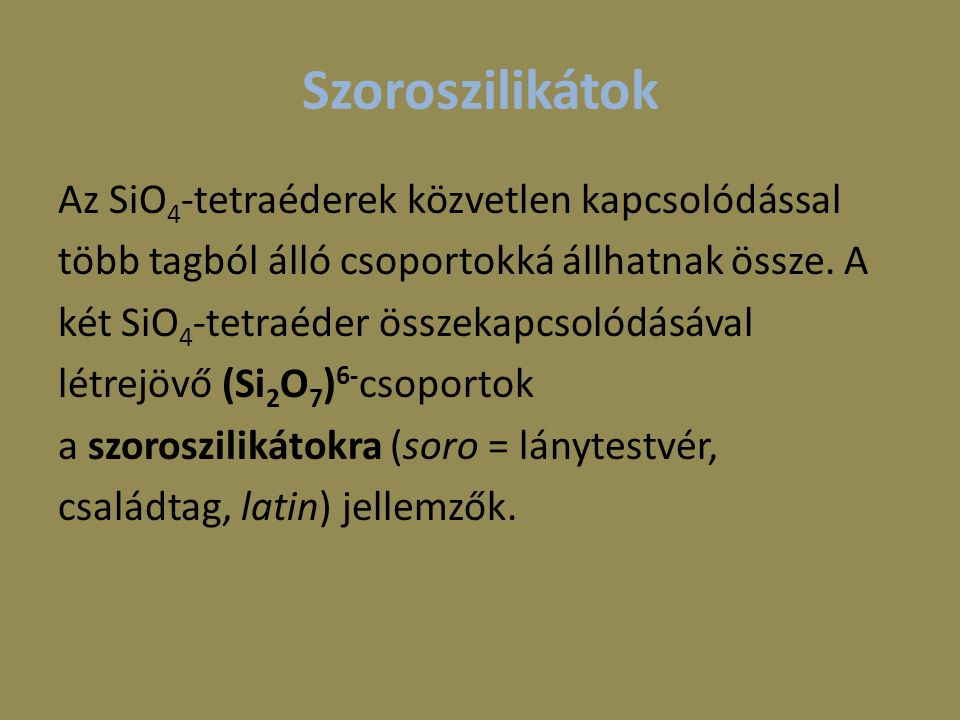 Szoroszilikátok