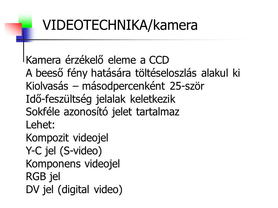 VIDEOTECHNIKA/kamera