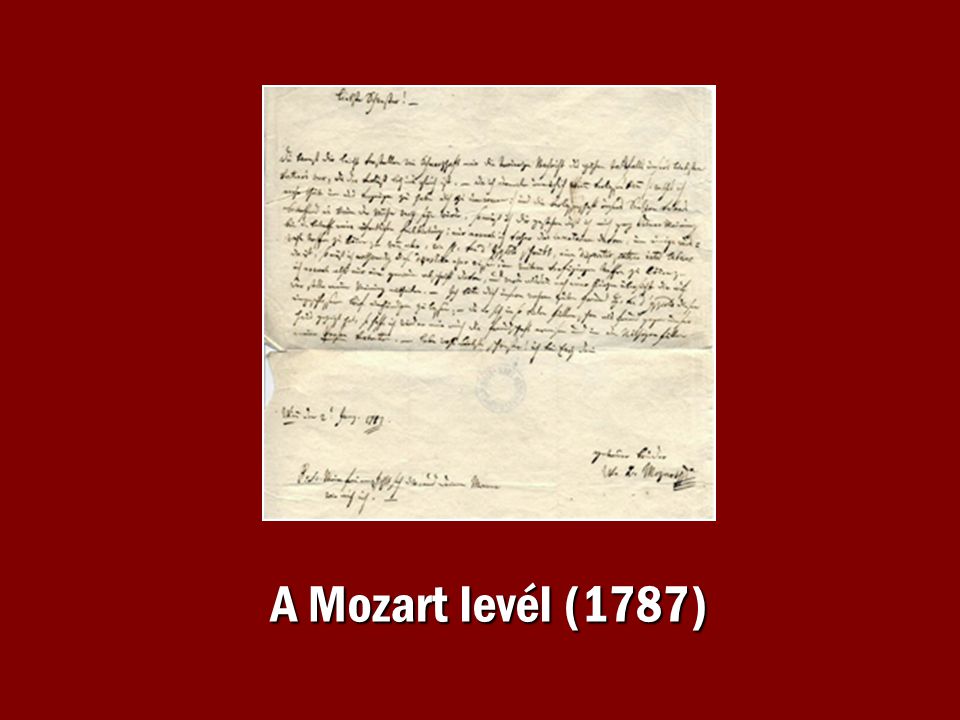 A Mozart levél (1787)