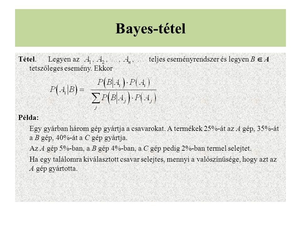 Bayes-tétel