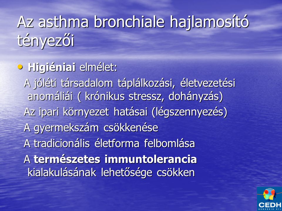 Az asthma bronchiale hajlamosító tényezői