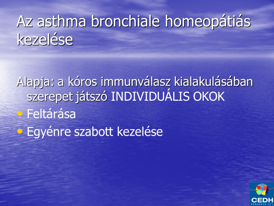 Az asthma bronchiale homeopátiás kezelése