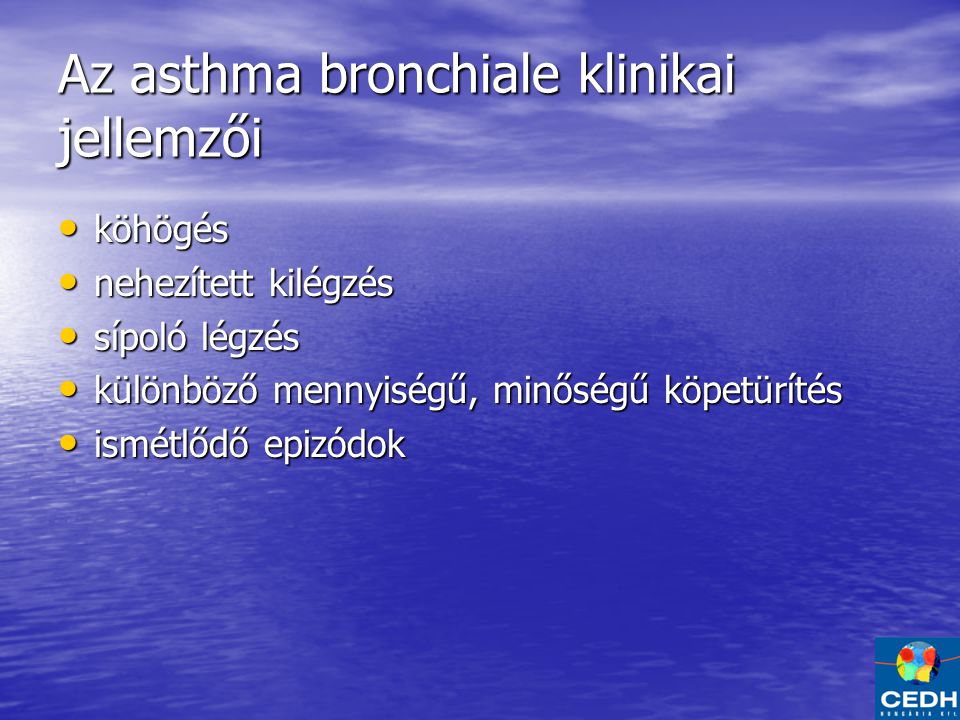 Az asthma bronchiale klinikai jellemzői
