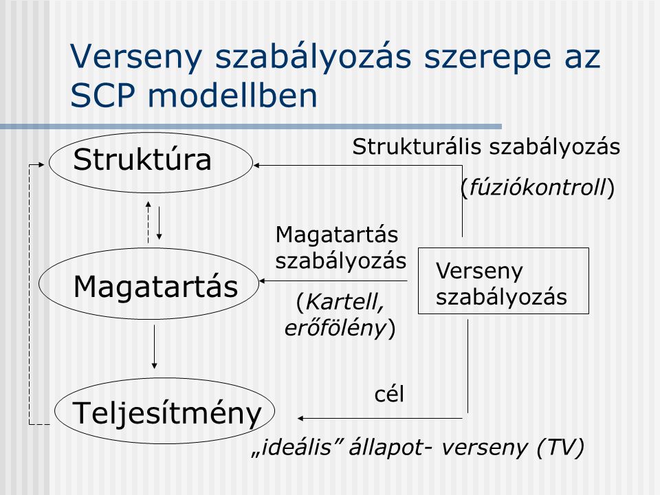 Verseny szabályozás szerepe az SCP modellben