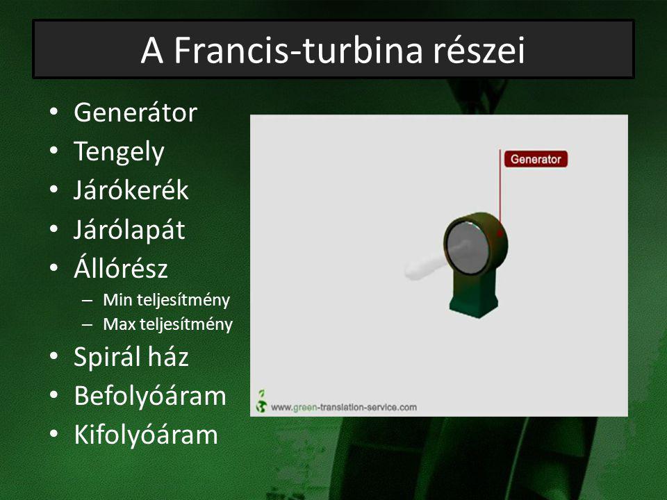 A Francis-turbina részei