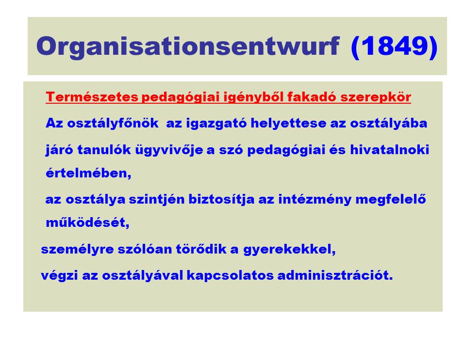 Organisationsentwurf (1849)