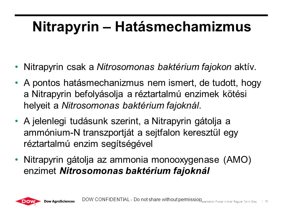 Nitrapyrin – Hatásmechamizmus