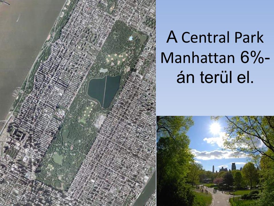A Central Park Manhattan 6%-án terül el.