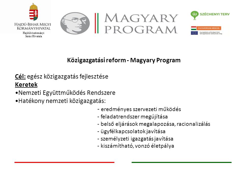 Közigazgatási reform - Magyary Program
