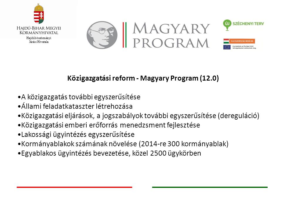 Közigazgatási reform - Magyary Program (12.0)