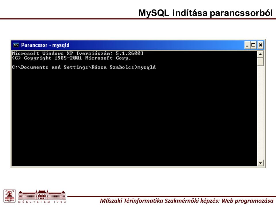 MySQL indítása parancssorból