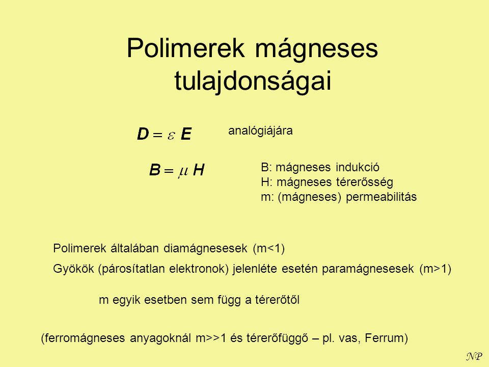 Polimerek mágneses tulajdonságai