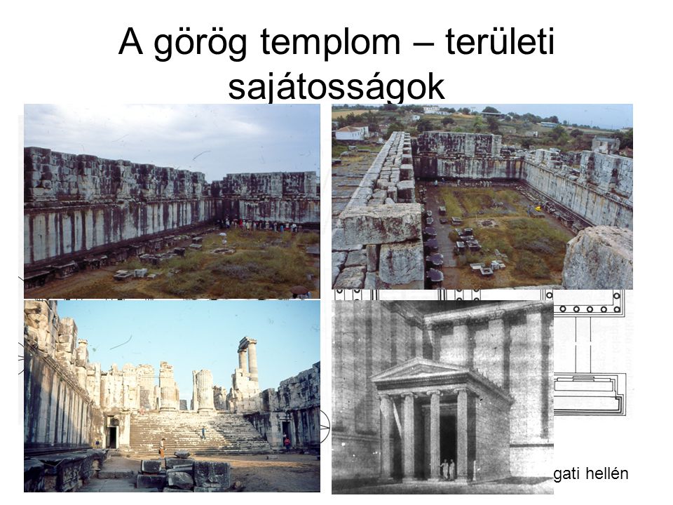 A görög templom – területi sajátosságok
