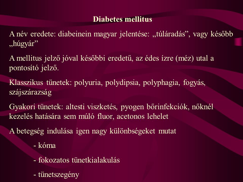 diabéteszes jelentése