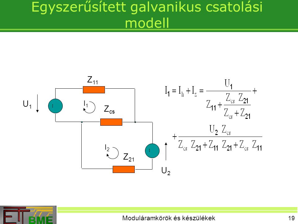 Egyszerűsített galvanikus csatolási modell