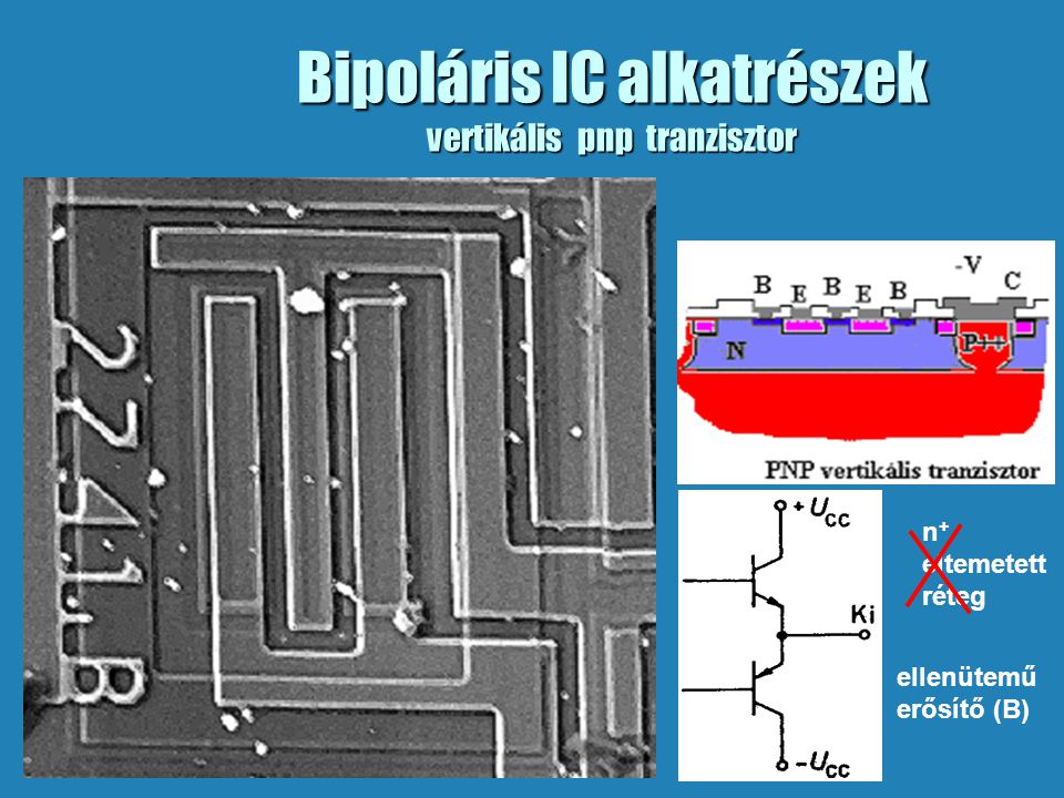 Bipoláris IC alkatrészek vertikális pnp tranzisztor