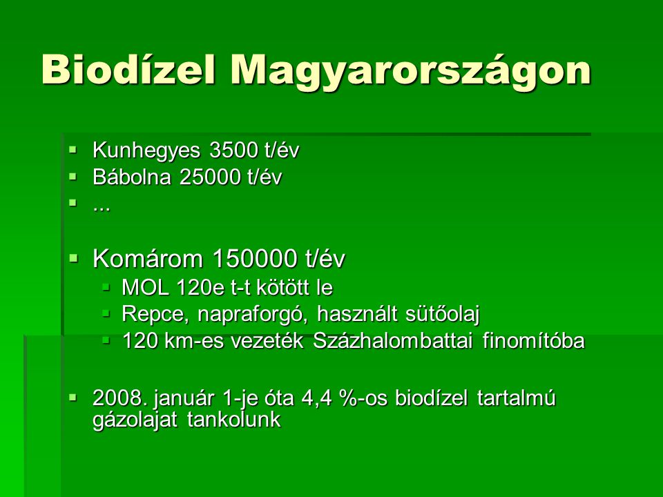 Biodízel Magyarországon
