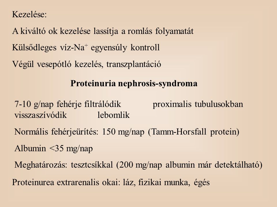 Proteinuria nephrosis-syndroma
