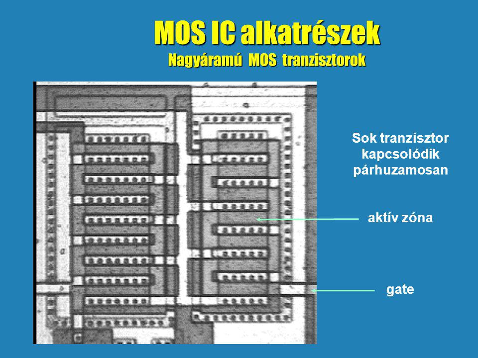 MOS IC alkatrészek Nagyáramú MOS tranzisztorok