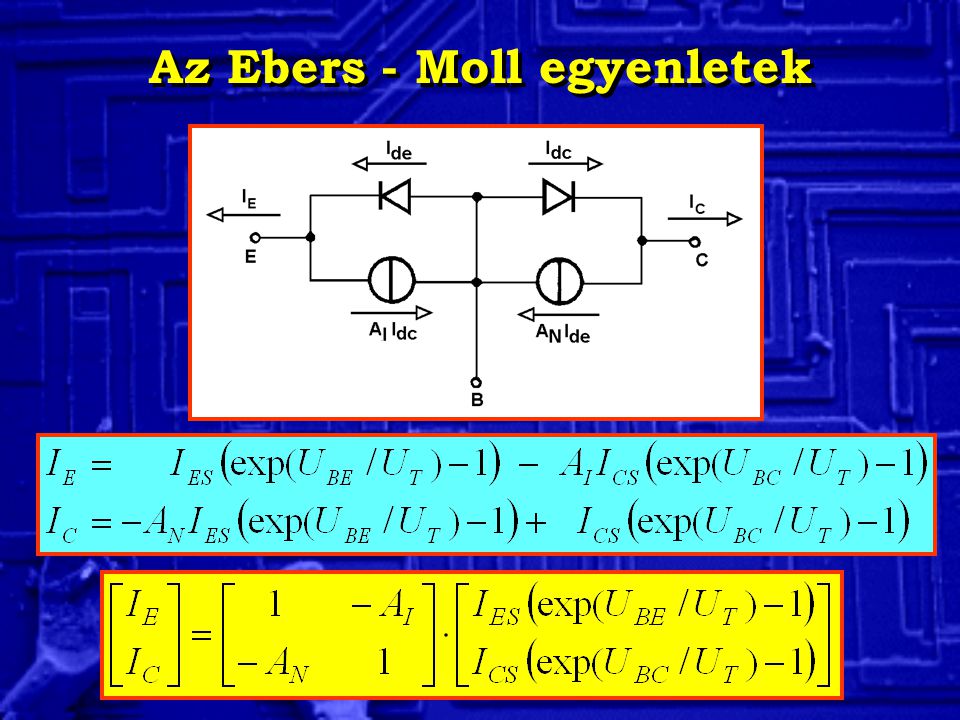 Az Ebers - Moll egyenletek