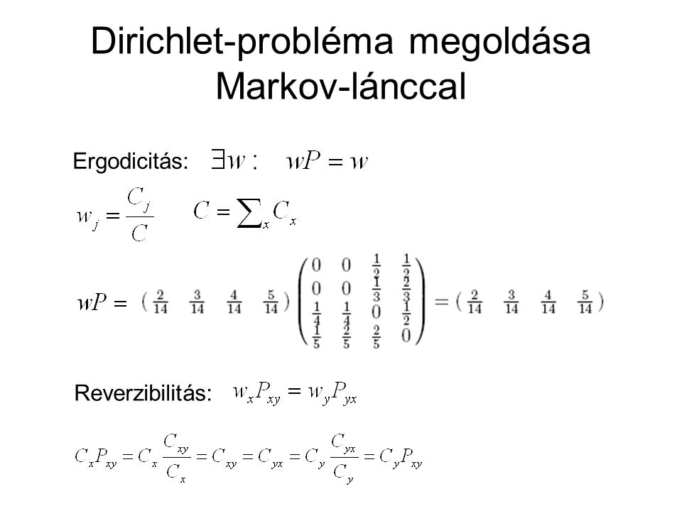 Dirichlet-probléma megoldása Markov-lánccal
