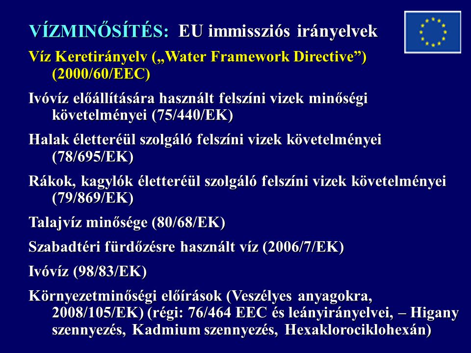 EU immissziós irányelvek